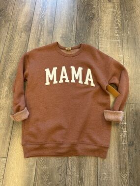 MAMA Cozy Crewneck Sweatshirt - Rust